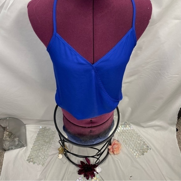 Thin royal blue lily white xs top - Picture 5 of 6